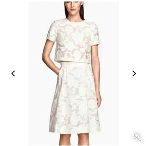 White appliqué skirt